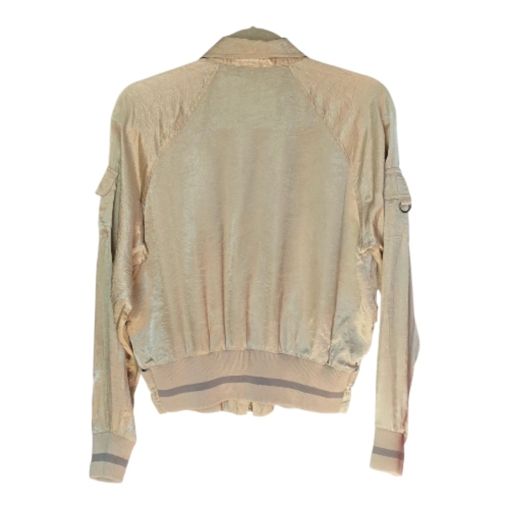 Women's Gold/Cream Bomber Jacket - Picture 2 of 5